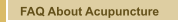FAQ about acupuncture